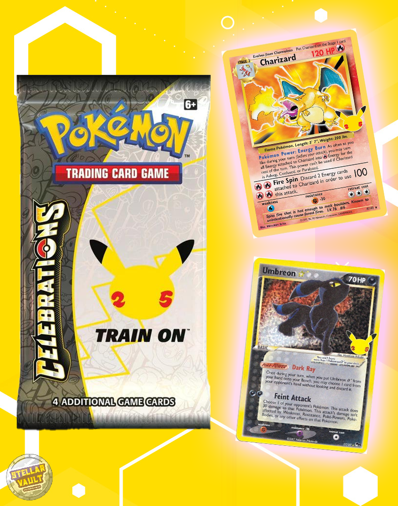 Pokemon Booster Packs Pokmon Celebrations Booster Pack - 25th Anniversary, Factory Sealed, 4 Cards, English TCG Pokemon Tcg Booster 4 Pack Bundle Pokemon Booster Packs Pokmon Celebrations Booster Pack - 25th Anniversary, Factory Sealed, 4 Cards, English TCG Pokemon Tcg Booster 4 Pack Bundle