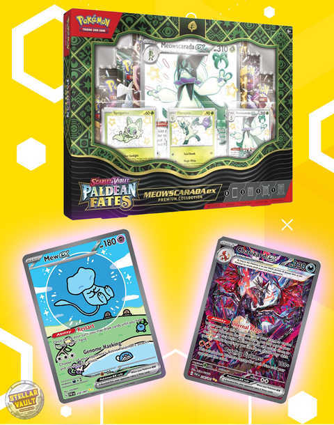 Pokemon Scarlet & Violet Paldean Fates Meowscarada EX Premium Collection