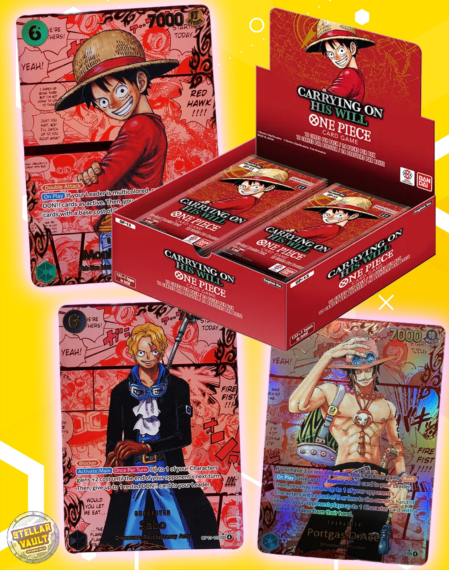One Piece OP-13 Carrying on his Will Booster Box – Stellar Vault