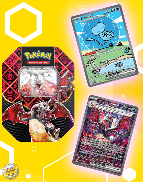 Pokemon Scarlet & Violet Paldean Fates Charizard Tin (4 Packs)