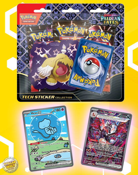 Pokemon Scarlet & Violet Paldean Fates Tech Sticker 3-Pack Blister (Shiny Greavard)