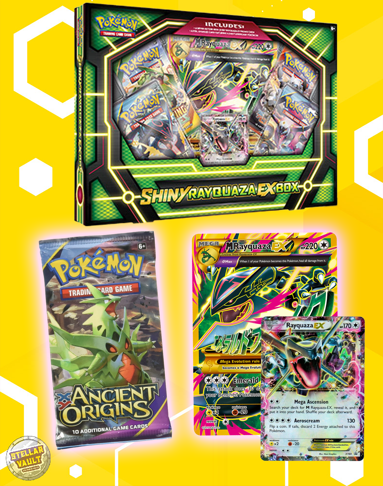 shiny mega rayquaza pokemon card Pokemon Shiny Rayquaza EX Collection Box (Mega Rayquaza) – Stellar Vault