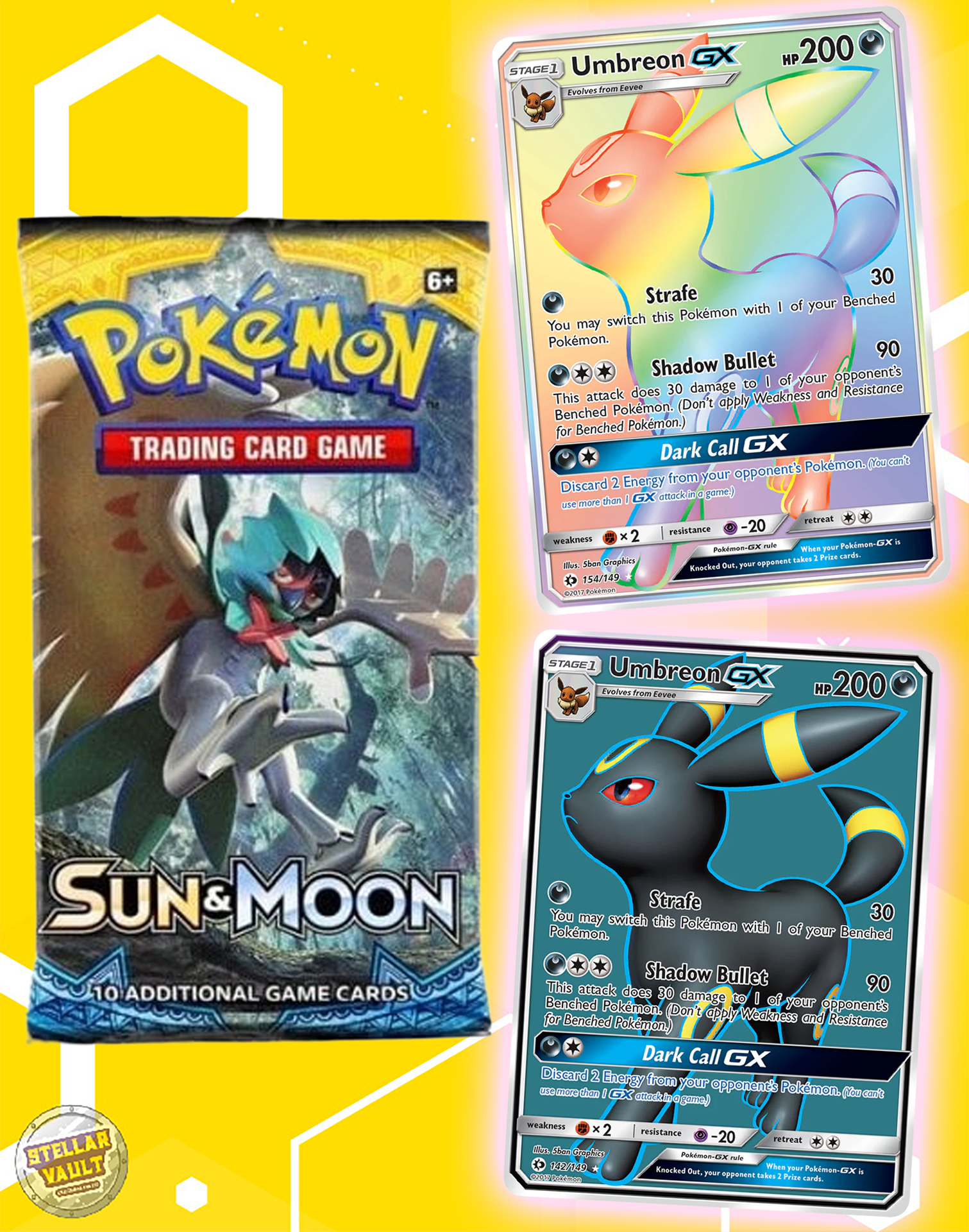 Pokemon Sun & Moon Base Set Booster Pack – Stellar Vault