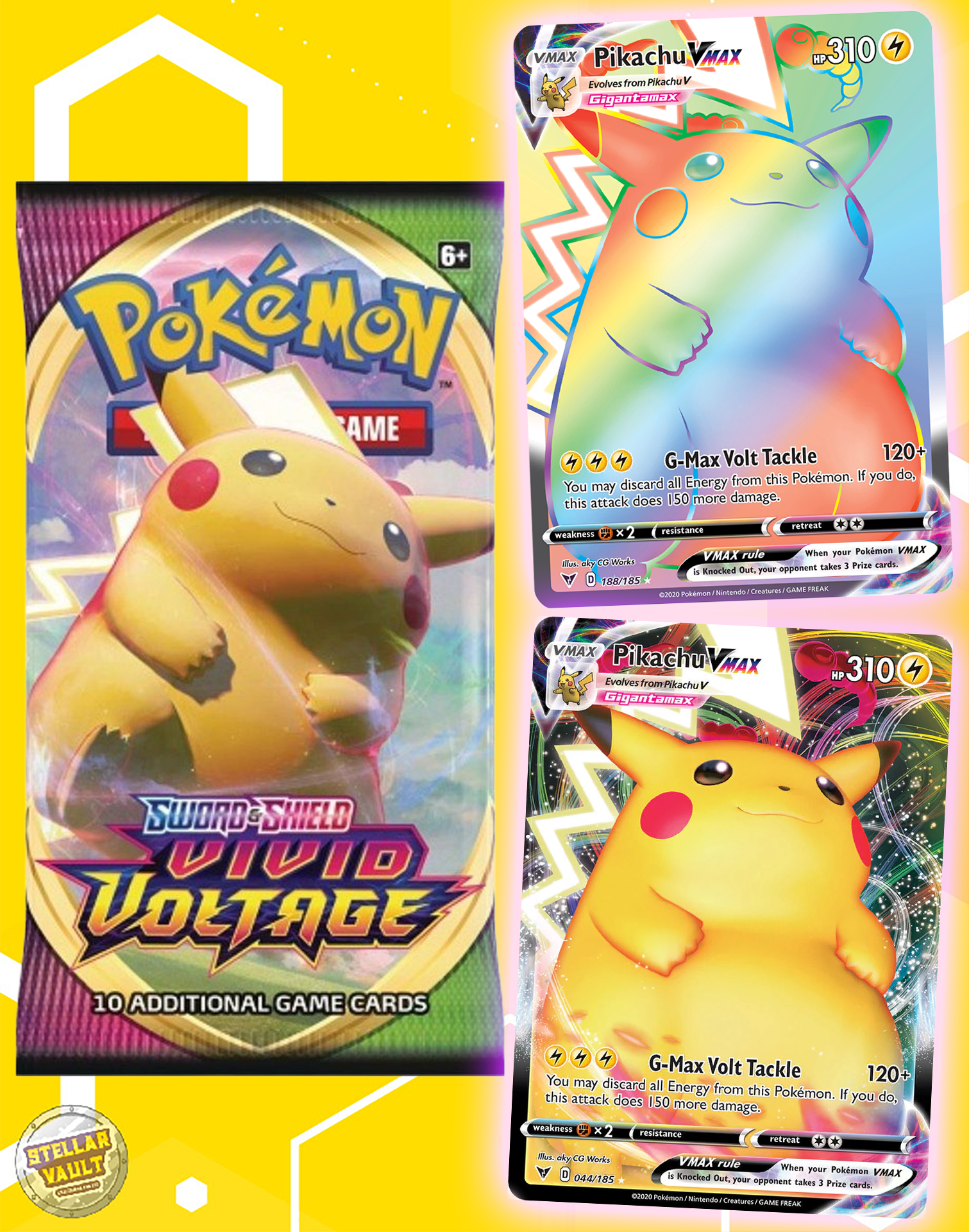 Pokemon Sword & Shield Vivid Voltage Booster Pack Stellar Vault Pokemon Sword & Shield Vivid Voltage Booster Pack Stellar Vault