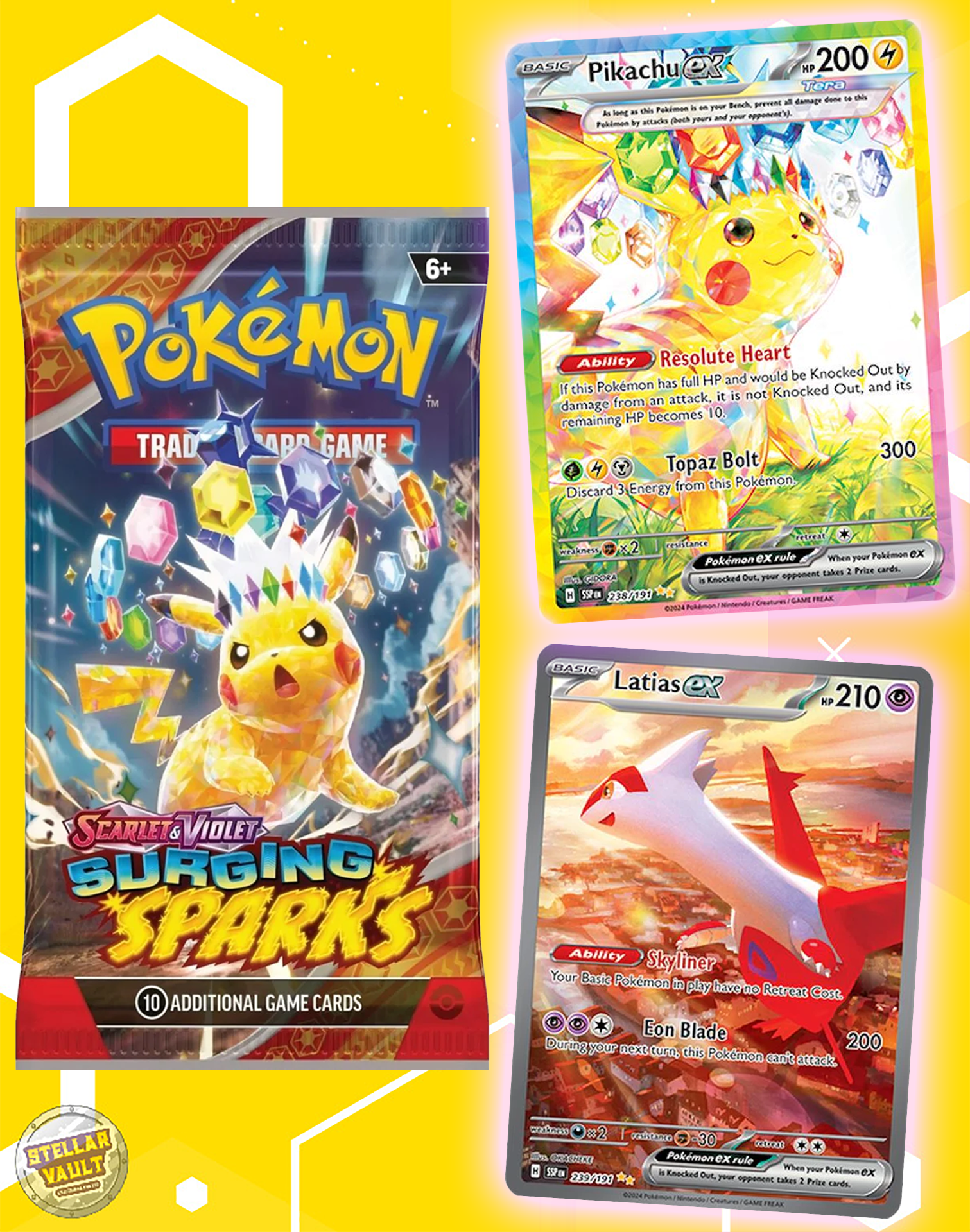 Pokemon Scarlet & Violet Surging Sparks Booster Pack – Stellar Vault