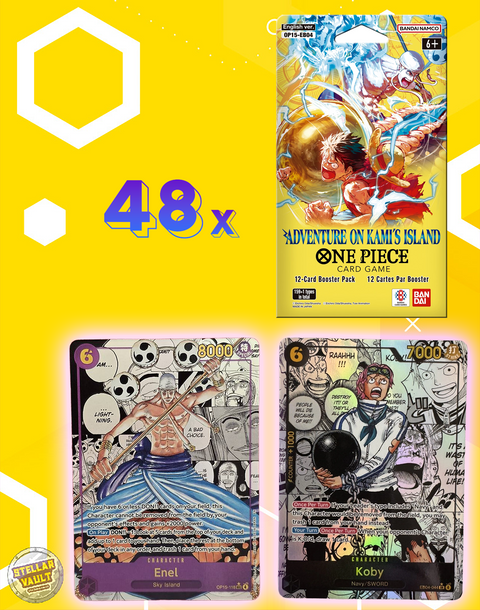 48x One Piece OP-15 EB-04 Adventure on Kami's Island Blister Packs
