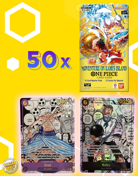 50x One Piece OP-15 EB-04 Adventure on Kami's Island Blister Packs