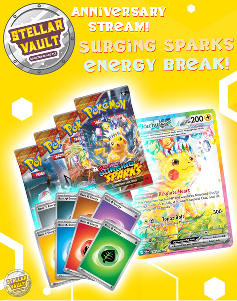 Anniversary Stream! - Pokemon Scarlet & Violet Surging Sparks Energy Break! (108)