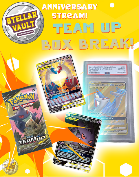 Anniversary Stream! - Pokemon Sun & Moon Team Up Booster Box Break!