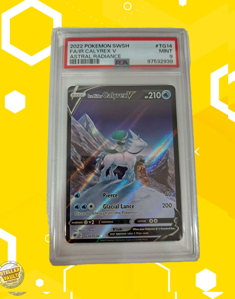 Pokemon Astral Radiance FA Ice Rider Calyrex V PSA 9 Graded Slab