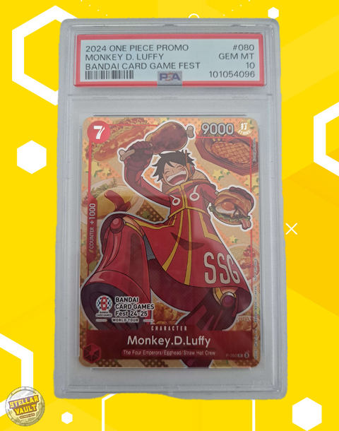 One Piece Bandai Card Game Fest 24-25 Monkey D Luffy PSA 10 Graded Slab