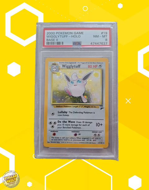 Pokemon Base Set 2 Wigglytuff Holo PSA 8 Graded Slab