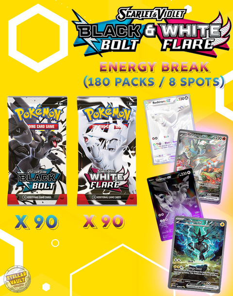 Pokemon Scarlet & Violet Black Bolt & White Flare Energy Break! (180)