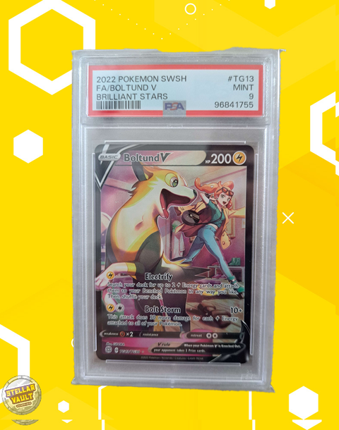 Pokemon Brilliant Stars FA Boltund V PSA 9 Graded Slab