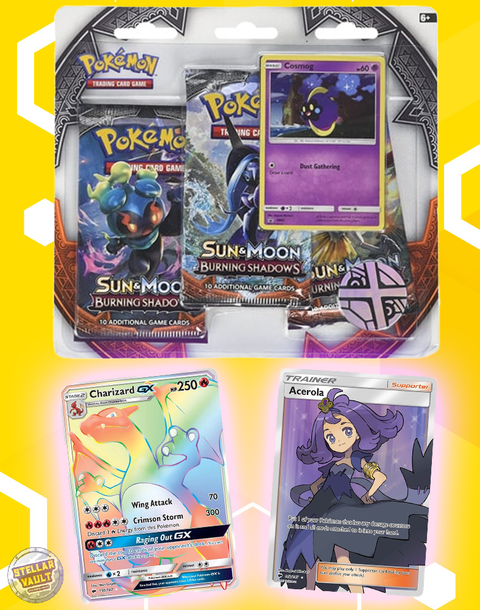 Pokemon Sun & Moon Burning Shadows 3-Pack Blister (Cosmog)