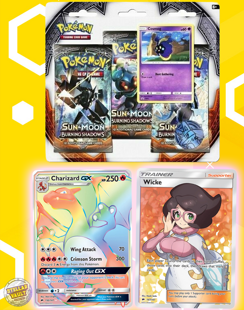 Pokemon Sun & Moon Burning Shadows 3-Pack Blister (Cosmog)