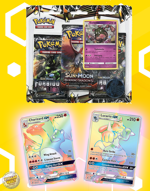 Pokemon Sun & Moon Burning Shadows & Forbidden Light 3-Pack Blister (Garbodor)