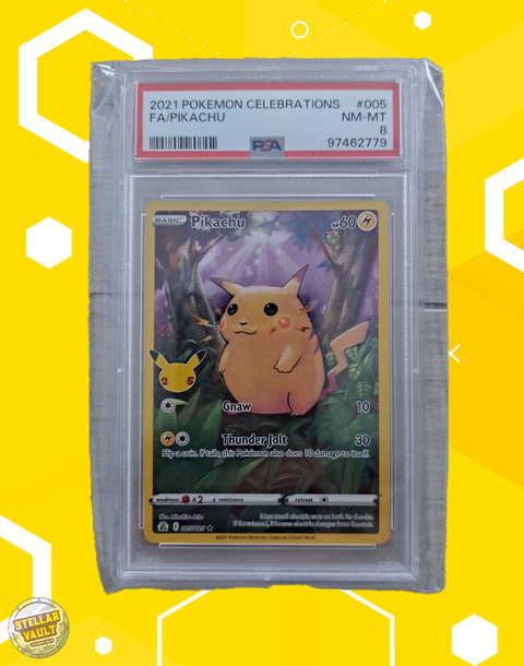 Pokemon Celebrations Pikachu FA PSA 8 Graded Slab