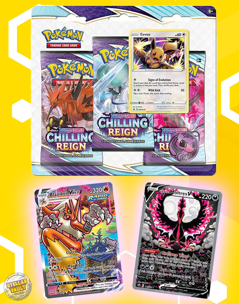 Pokemon Sword & Shield Chilling Reign 3-Pack Blister (Eevee)