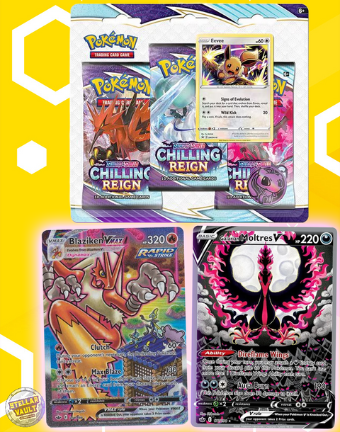 Pokemon Sword & Shield Chilling Reign 3-Pack Blister (Eevee)