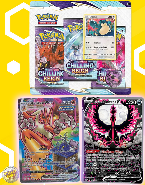 Pokemon Sword & Shield Chilling Reign 3-Pack Blister (Snorlax)