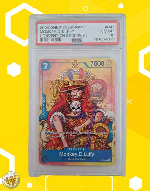 One Piece Convention Exclusive P-043 Monkey D Luffy PSA 10 Graded Slab