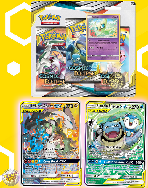 Pokemon Sun & Moon Cosmic Eclipse 3-Pack Blister (Celebi)