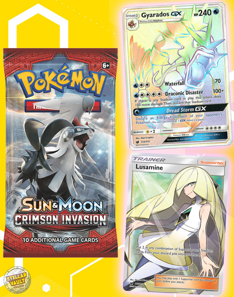 Pokemon Sun & Moon Crimson Invasion Booster Pack Stellar Vault Pokemon Sun & Moon Crimson Invasion Booster Pack Stellar Vault