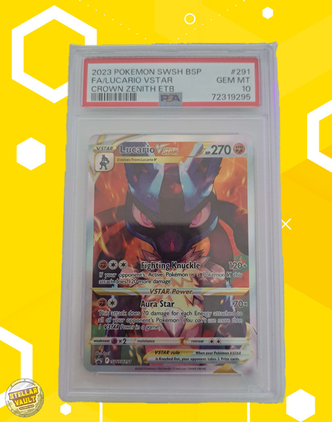 Pokemon Crown Zenith ETB Promo Lucario VSTAR PSA 10 Graded Slab