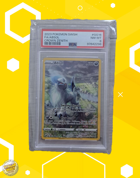 Pokemon Crown Zenith FA Absol PSA 8 Graded Slab