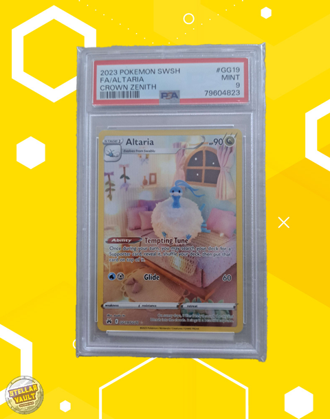 Pokemon Crown Zenith FA Altaria PSA 9 Graded Slab