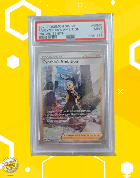 Pokemon Crown Zenith FA Cynthia's Ambition PSA 9 Graded Slab