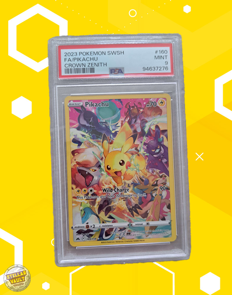 Pokemon Crown Zenith FA Pikachu PSA 9 Graded Slab