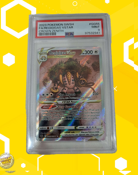 Pokemon Crown Zenith FA Regigigas VSTAR PSA 9 Graded Slab