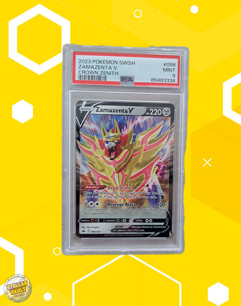 Pokemon Crown Zenith Zamazenta V PSA 9 Graded Slab