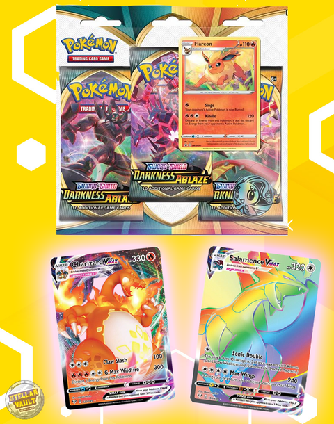 Pokemon Sword & Shield Darkness Ablaze 3-Pack Blister