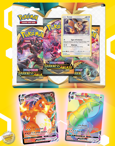 Pokemon Sword & Shield Darkness Ablaze 3-Pack Blister (Eevee)