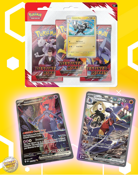Pokemon Scarlet & Violet Destined Rivals 3-Pack Blister (Zebstrika)
