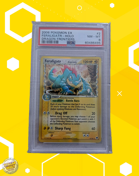 Pokemon Dragon Frontiers Feraligatr Holo PSA 8 Graded Slab