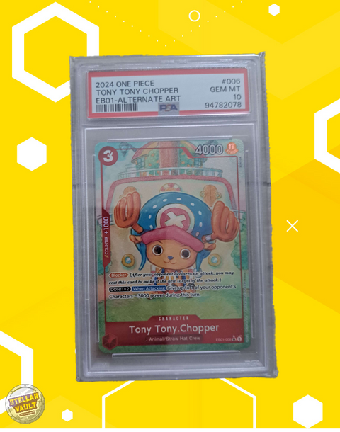 One Piece EB-01 Alternate Art Tony Tony Chopper PSA 10 Graded Slab