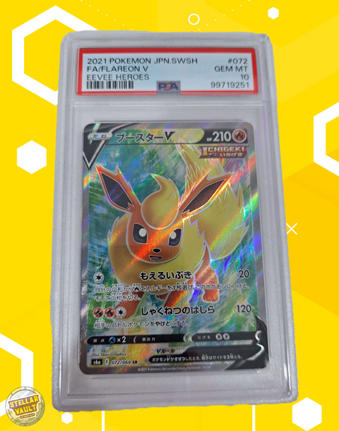 Pokemon Eevee Heroes Japanese FA Flareon V PSA 10 Graded Slab