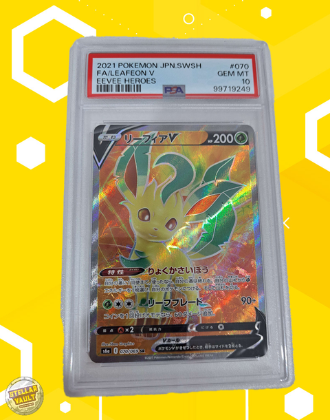 Pokemon Eevee Heroes Japanese FA Leafeon V PSA 10 Graded Slab