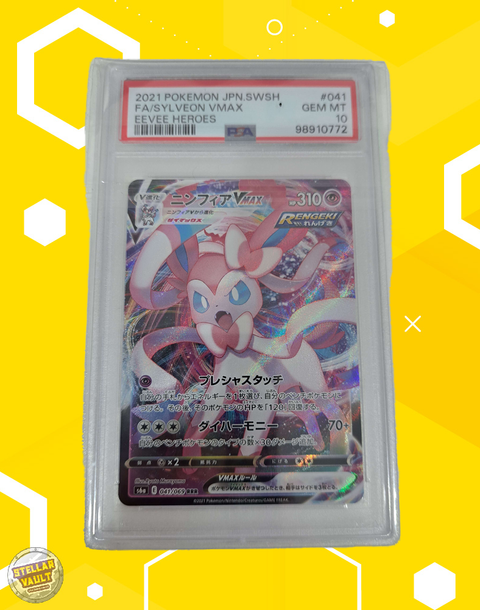 Pokemon Eevee Heroes Japanese FA Sylveon VMAX PSA 10 Graded Slab