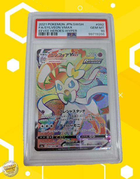 Pokemon Eevee Heroes Japanese Sylveon Vmax Hyper Rare PSA 10 Graded Slab