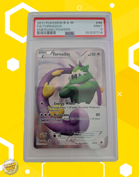 Pokemon Emerging Powers Full Art Tornadus PSA 9 Graded Slab