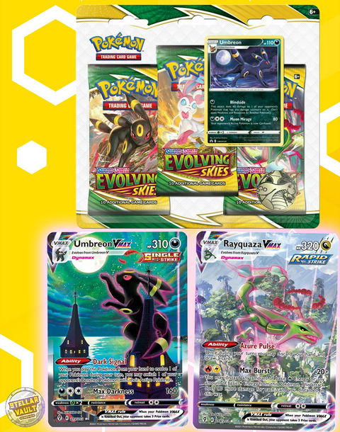 Pokemon Sword & Shield Evolving Skies 3-Pack Blister (Umbreon)