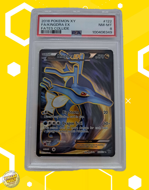 Pokemon Fates Collide FA Kingdra EX PSA 8 Graded Slab