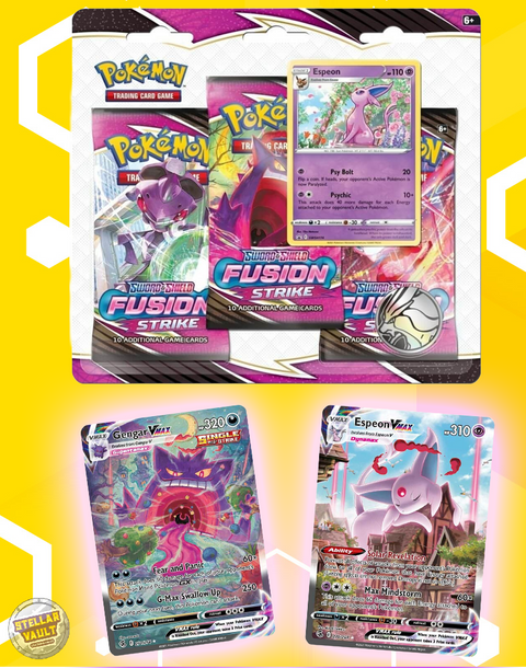 Pokemon Sword & Shield Fusion Strike 3-Pack Blister (Espeon)