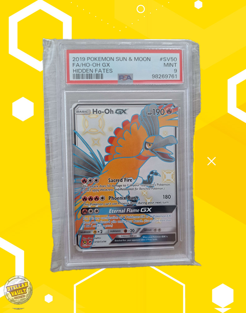 Pokemon Hidden Fates FA Ho-Oh GX PSA 9 Graded Slab