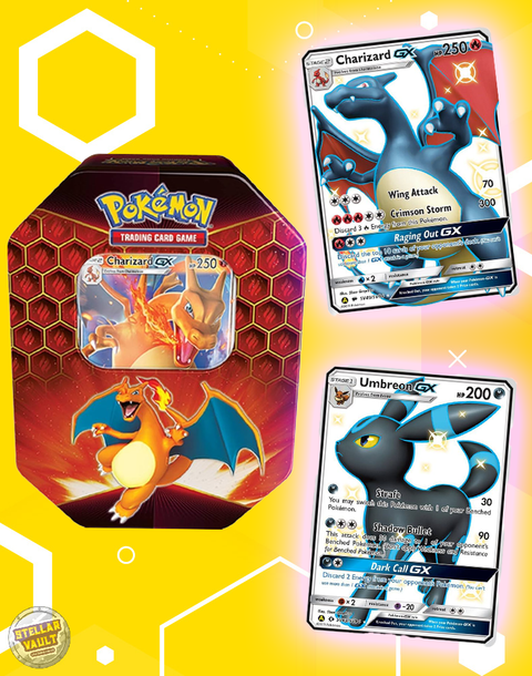 Pokemon Sun & Moon Hidden Fates Charizard Tin